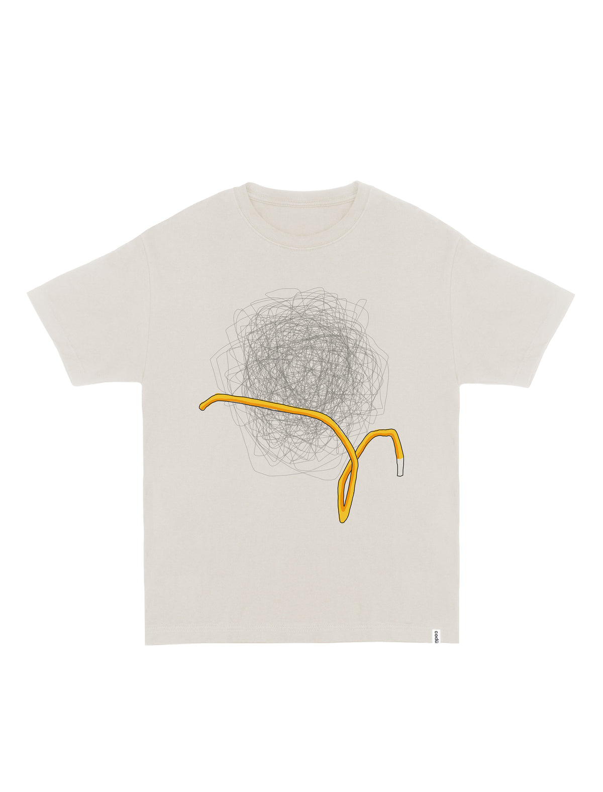 4 Code Switching T-SHIRT // Relaxed Fit - VINTAGE WHITE / M