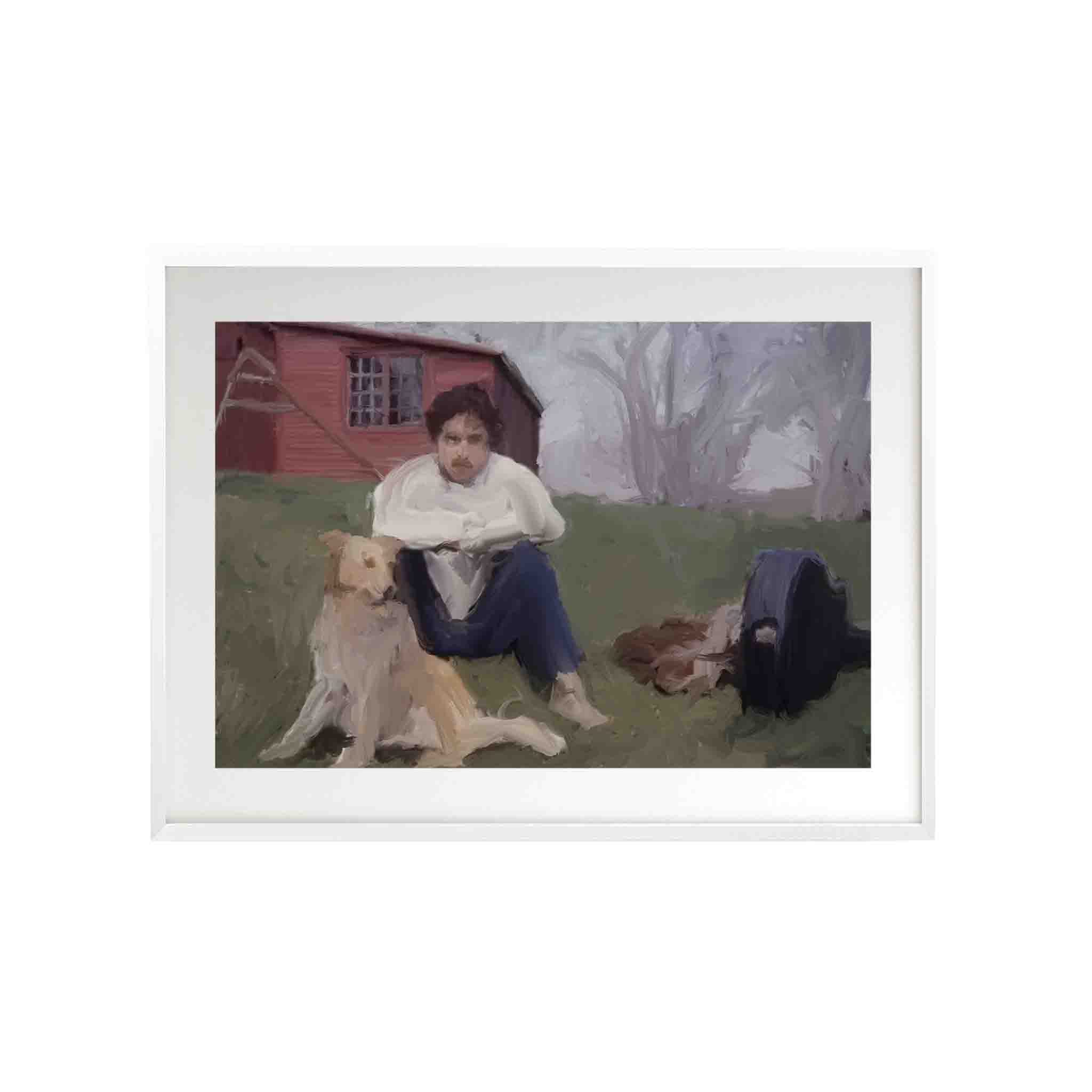 DYLAN RED HOUSE GUITAR & DOG by Sergio Coddou