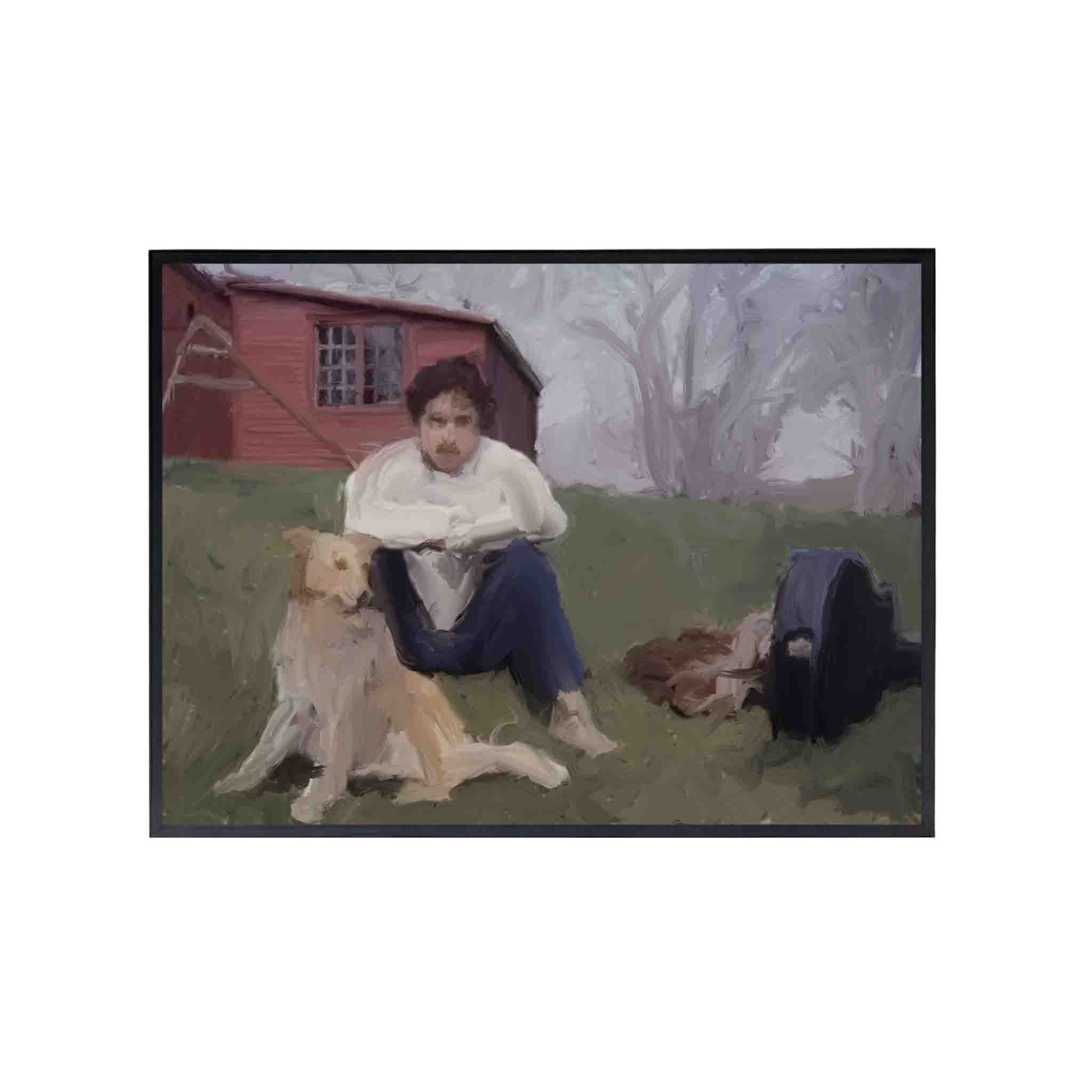 DYLAN RED HOUSE GUITAR & DOG by Sergio Coddou