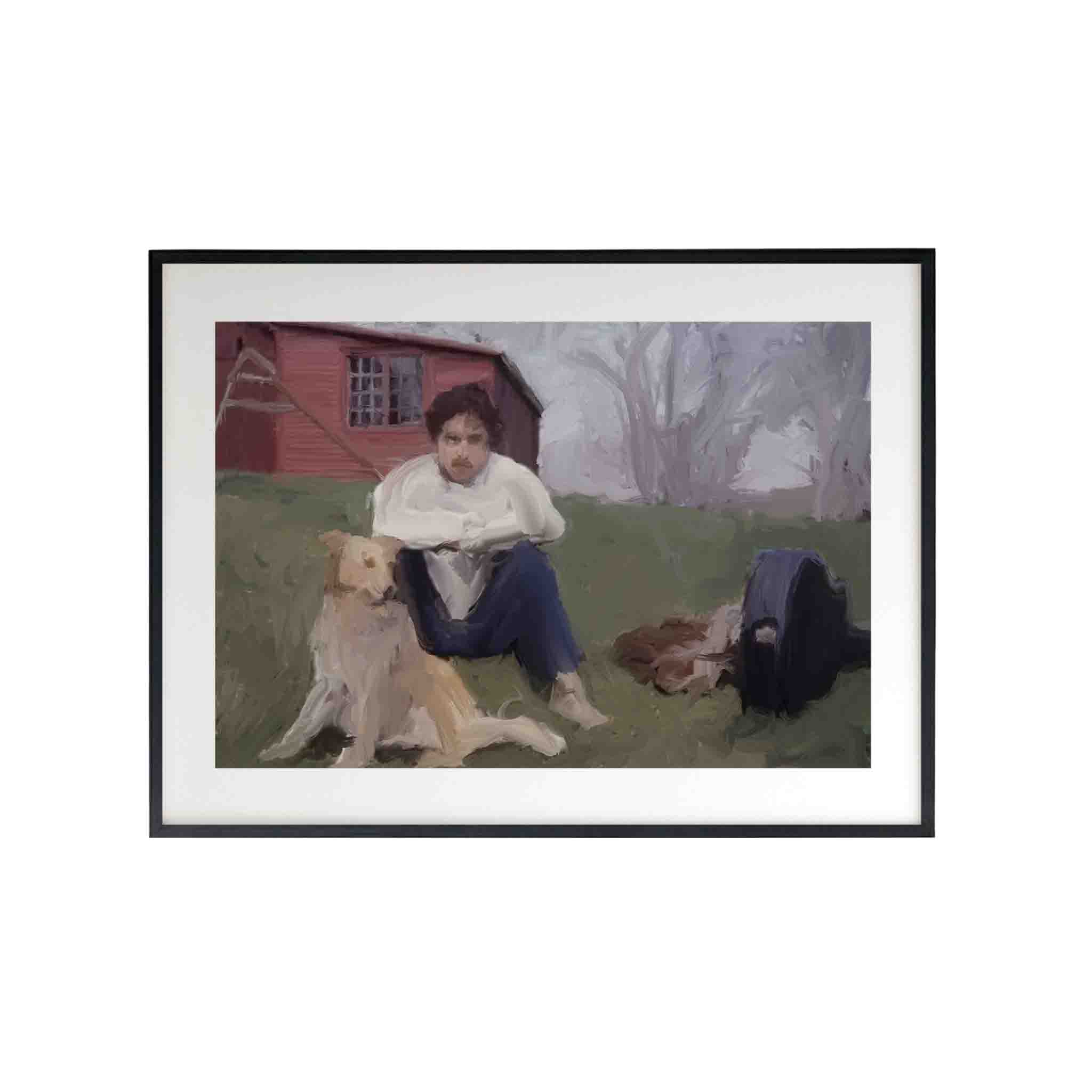 DYLAN RED HOUSE GUITAR & DOG by Sergio Coddou