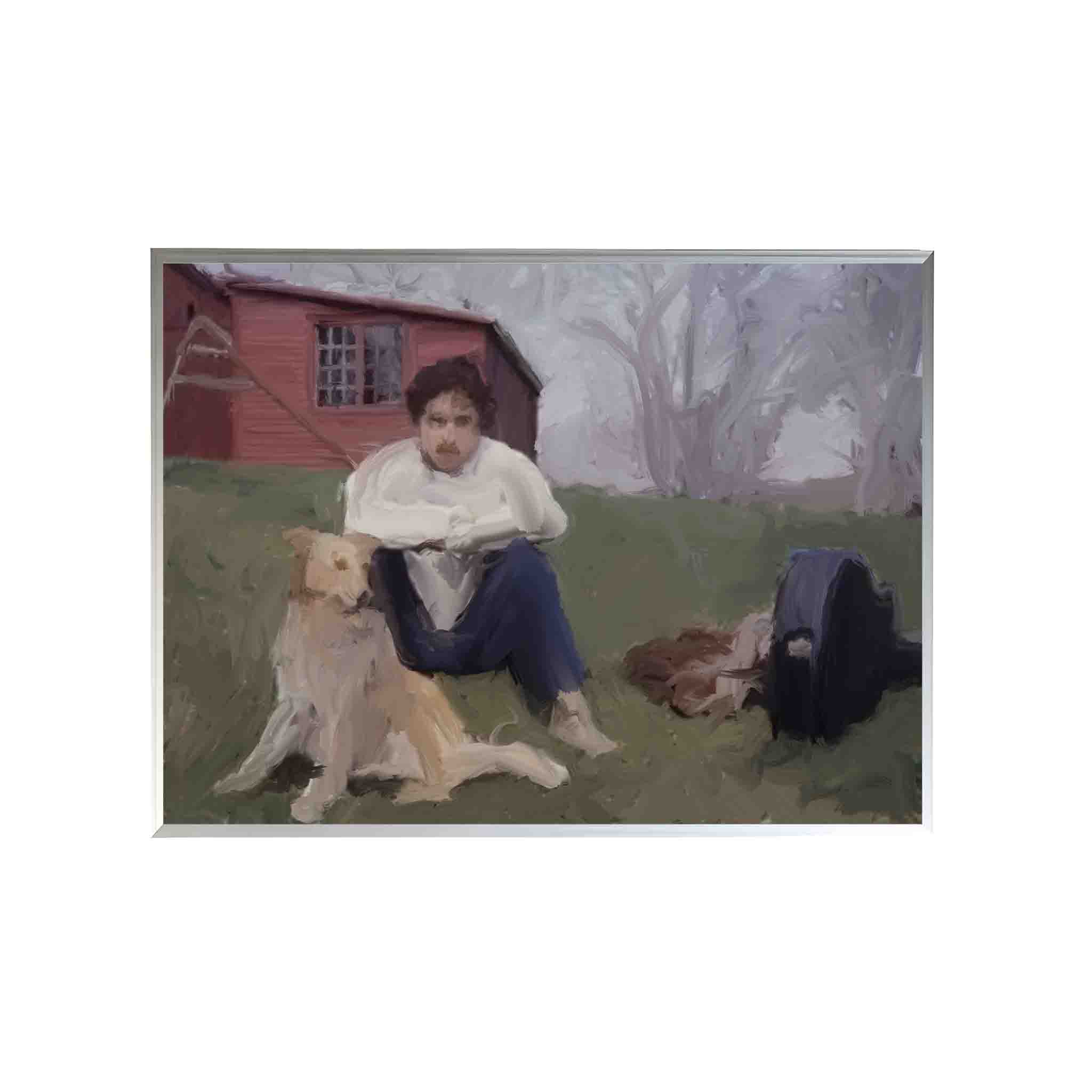 DYLAN RED HOUSE GUITAR & DOG by Sergio Coddou