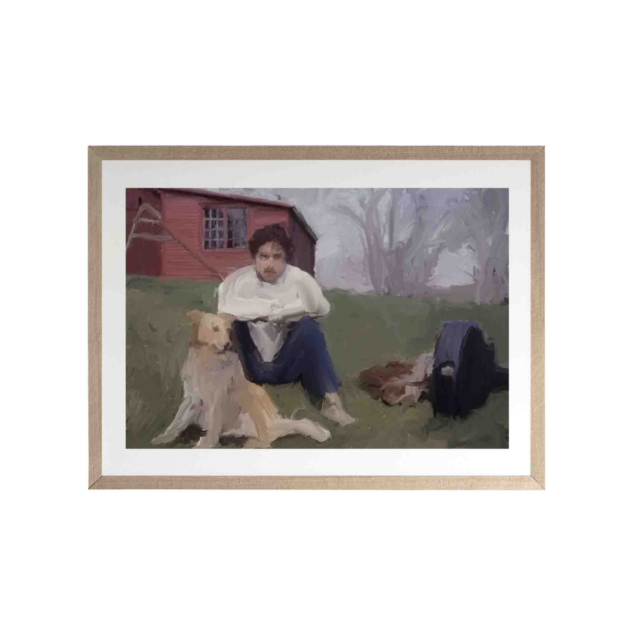 DYLAN RED HOUSE GUITAR & DOG by Sergio Coddou