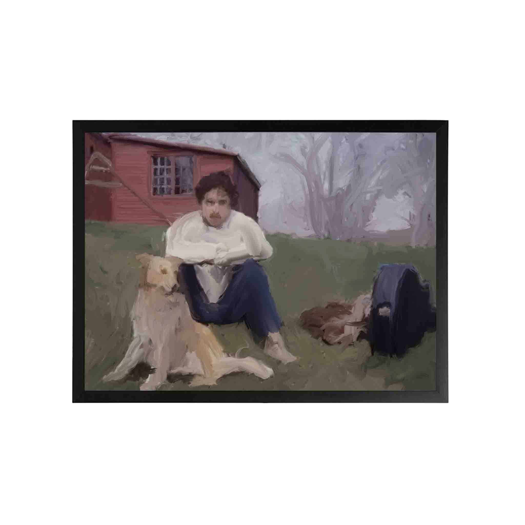 DYLAN RED HOUSE GUITAR & DOG by Sergio Coddou