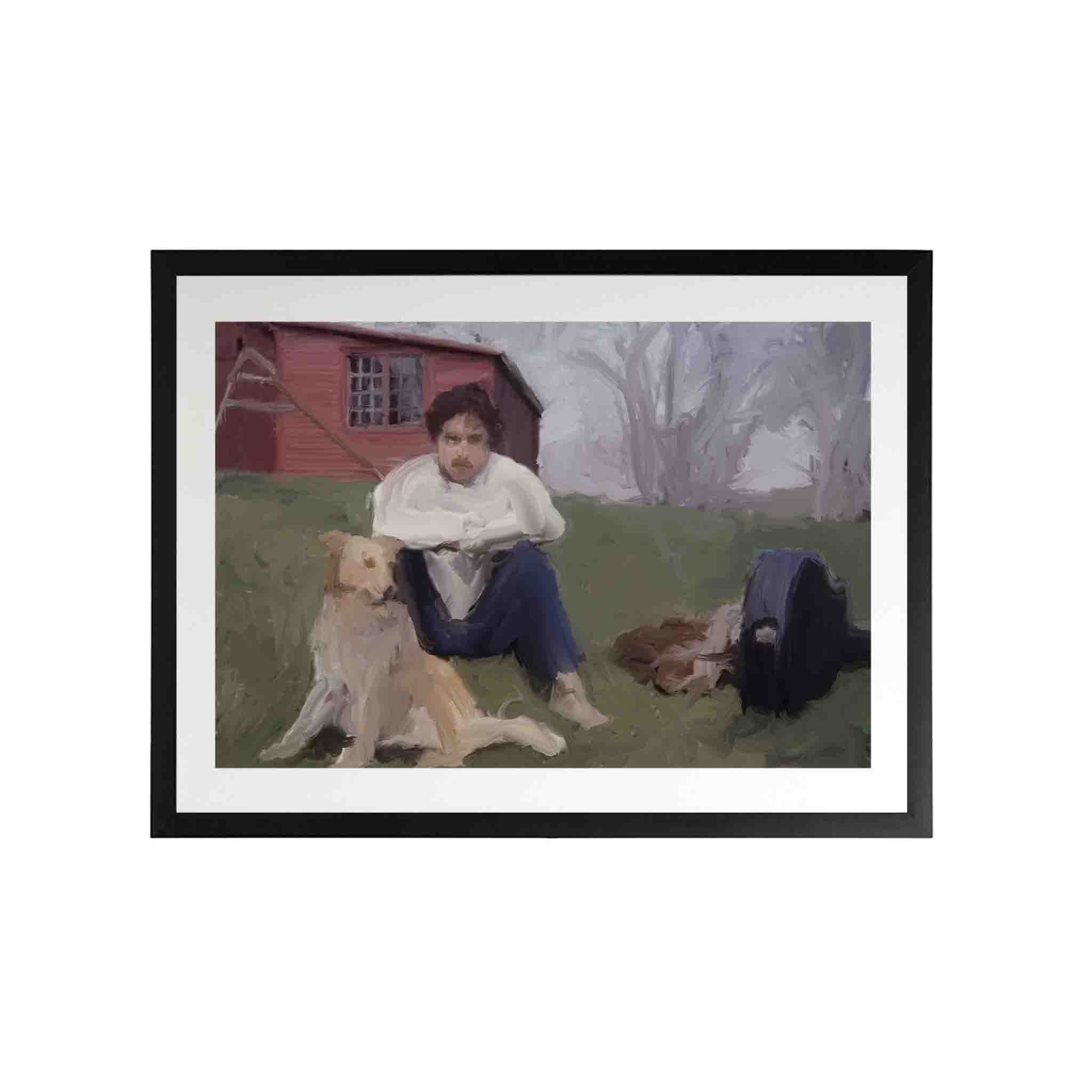 DYLAN RED HOUSE GUITAR & DOG by Sergio Coddou